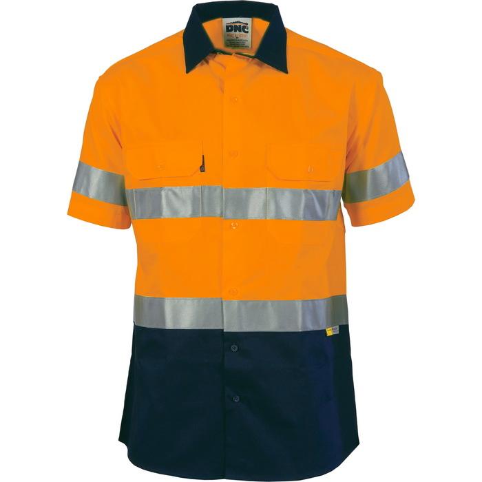 HiVis Two Tone Drill Shirt with 3M 8906 R/Tape - Short Sleeve