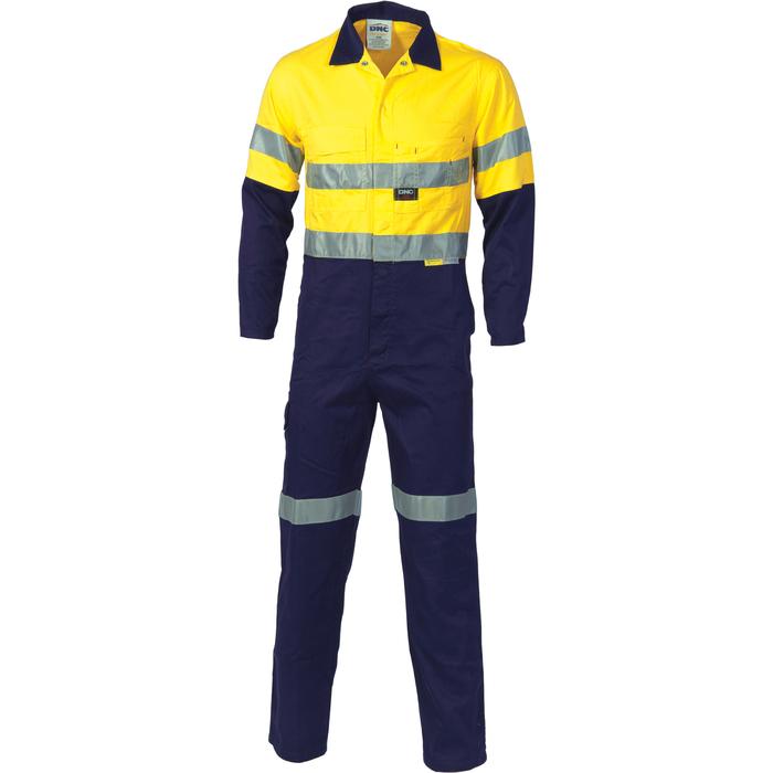 HiVis Two Tone Cott on Coverall with 3M R/Tape