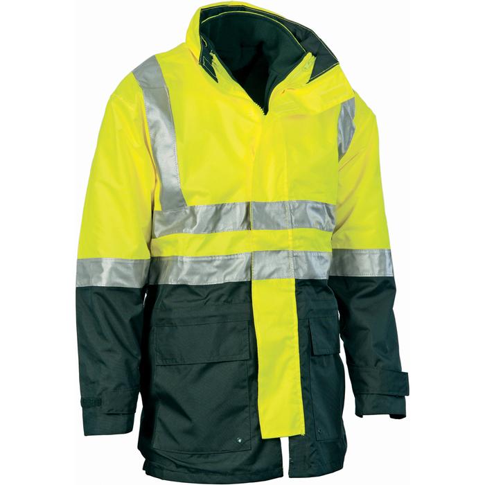 4 in 1 HiVis Two Tone Breathable Jacket with Vest and 3M R/Tape