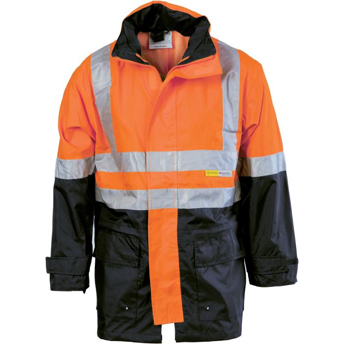 HiVis Two Tone Breathable Rain Jacket with 3M R/ Tape