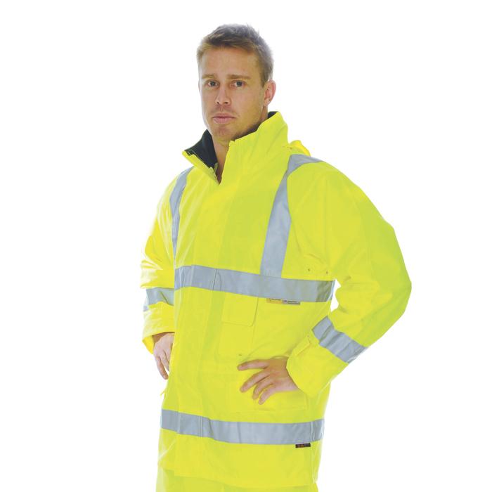 HiVis D/N Breath abl e Rain Jacket with 3M R/Tape