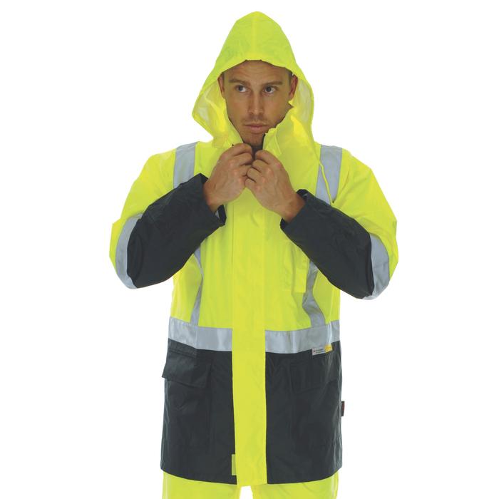 HiVis Two Tone Light weight Rain Jacket with CSR R/Tape