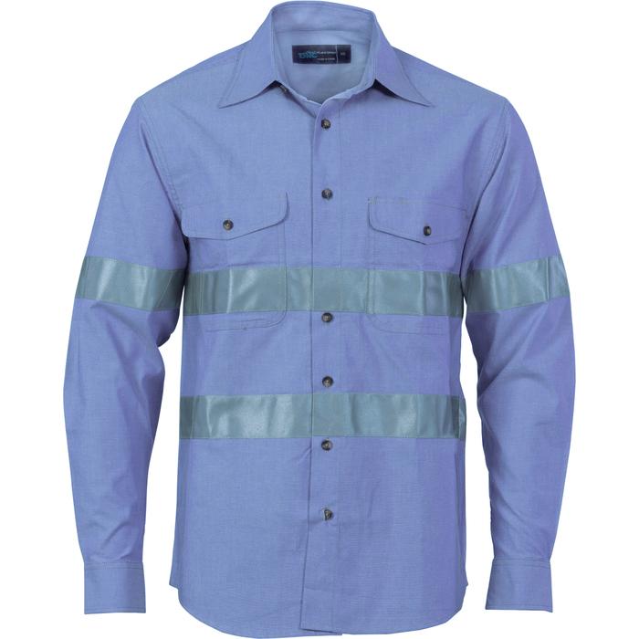Cotton Chambray Shirt with Generic R/Tape - Long Sleeve