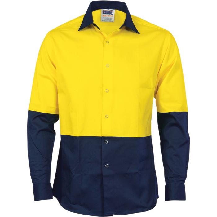 HiVis Cool Breeze Food Industry Cotton Shirt - Long Sleeve