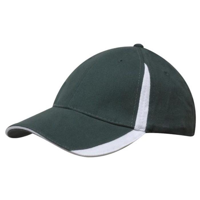 Brushed Heavy Cotton Cap with Inserts on the Peak & Crown