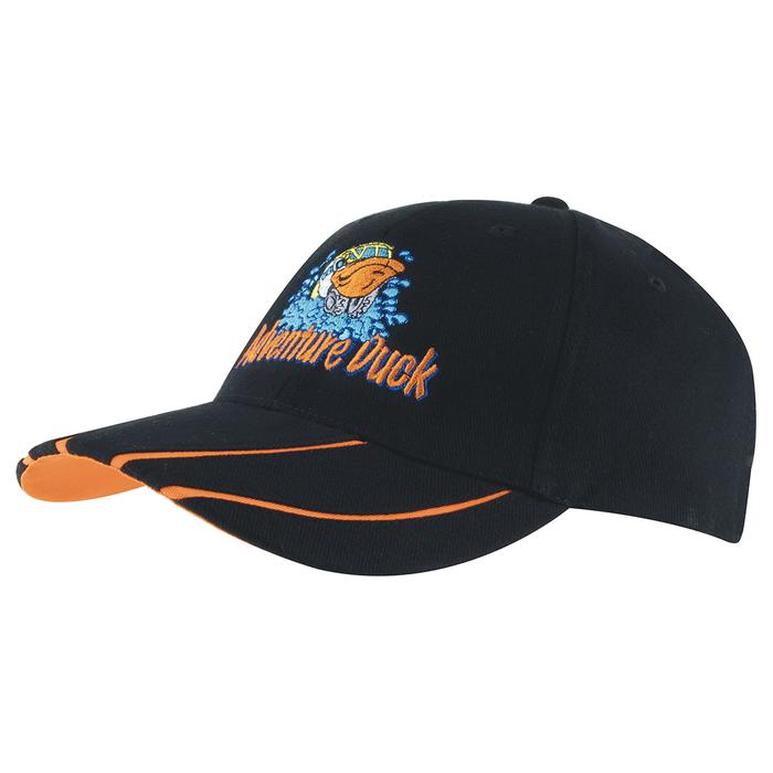 Brushed Heavy Cotton Cap with Hi-Vis Laminated Two-Tone Peak