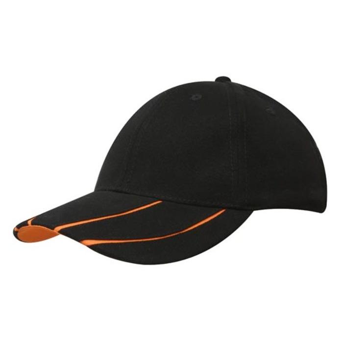Brushed Heavy Cotton Cap with Hi-Vis Laminated Two-Tone Peak