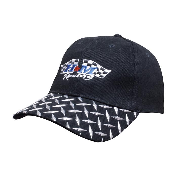 Brushed Heavy Cotton Cap with Checker Plate on Peak