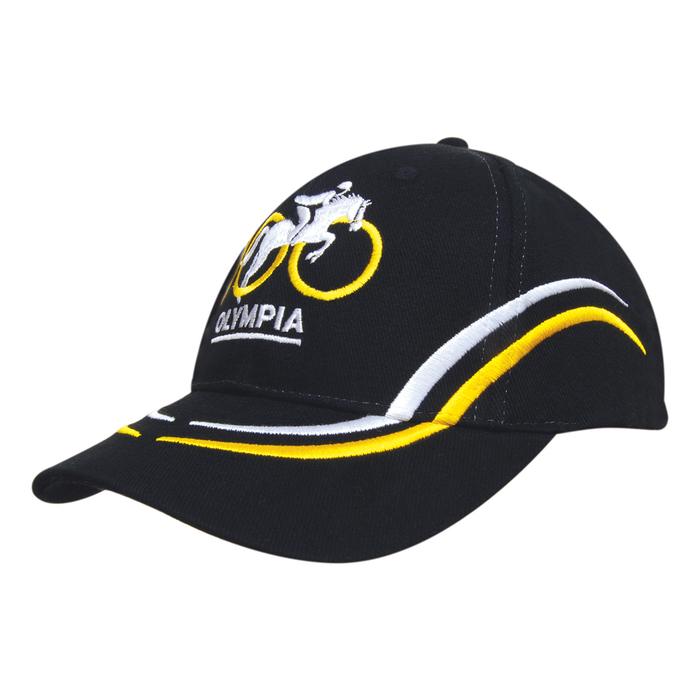 Brushed Heavy Cotton Cap with Curved Embroidery on Crown and Peak