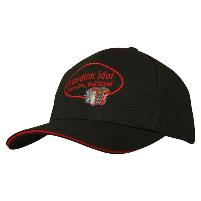 Chino Twill Twill Cap with Sandwich Trim