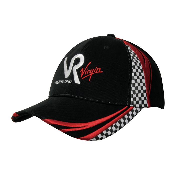 Brushed Heavy Cotton Cap with Embroidery & Printed Checks