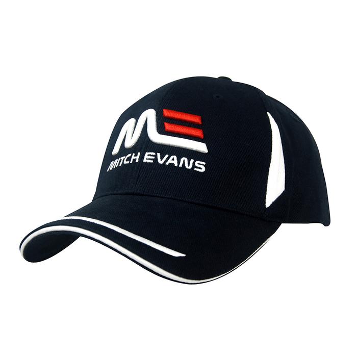 Brushed Heavy Cotton Cap with Crown Inserts, Peak Trim & Sandwich