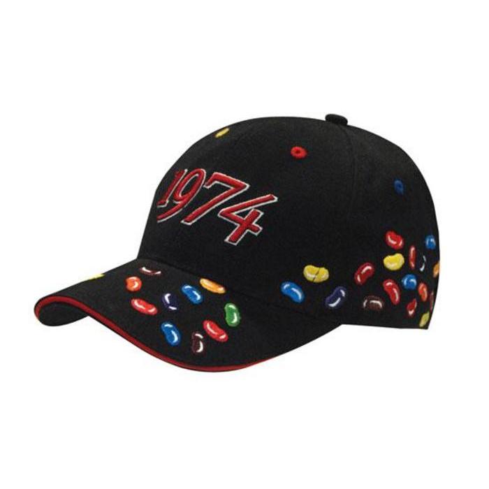 Brushed Heavy Cotton Cap with Jelly Bean Embroidery
