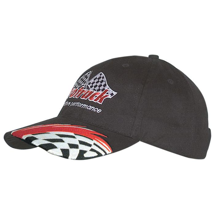 Brushed Cotton Cap with Swoosh & Check Embroidery