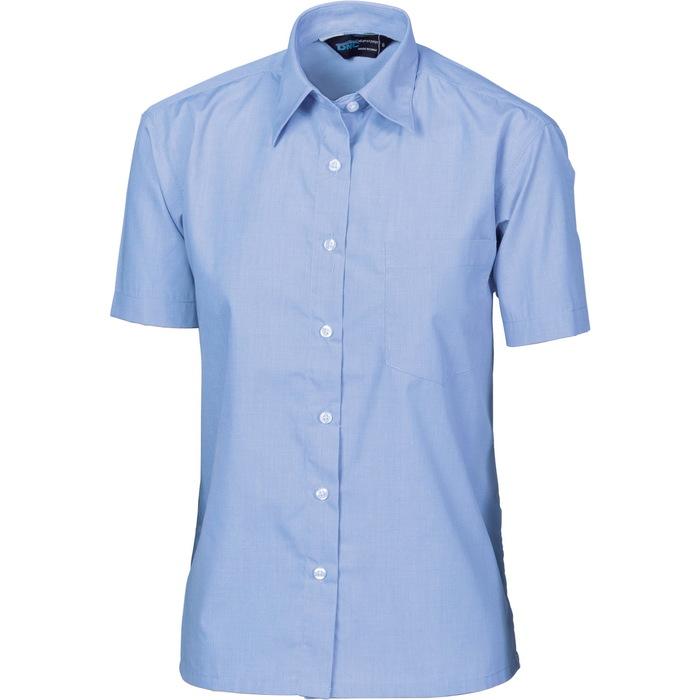Ladies Regular Collar, Side Splits, Single Pocket - Short Sleeve