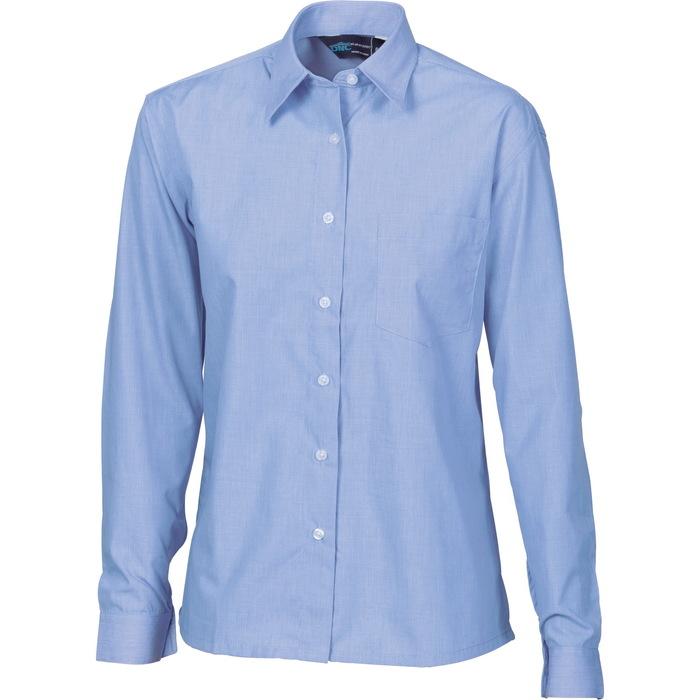 Ladies Regular Collar, Side Splits, Single Pocket - Long Sleeve
