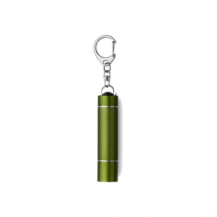 Metal Push Button Torch With LED Light On A Keychain