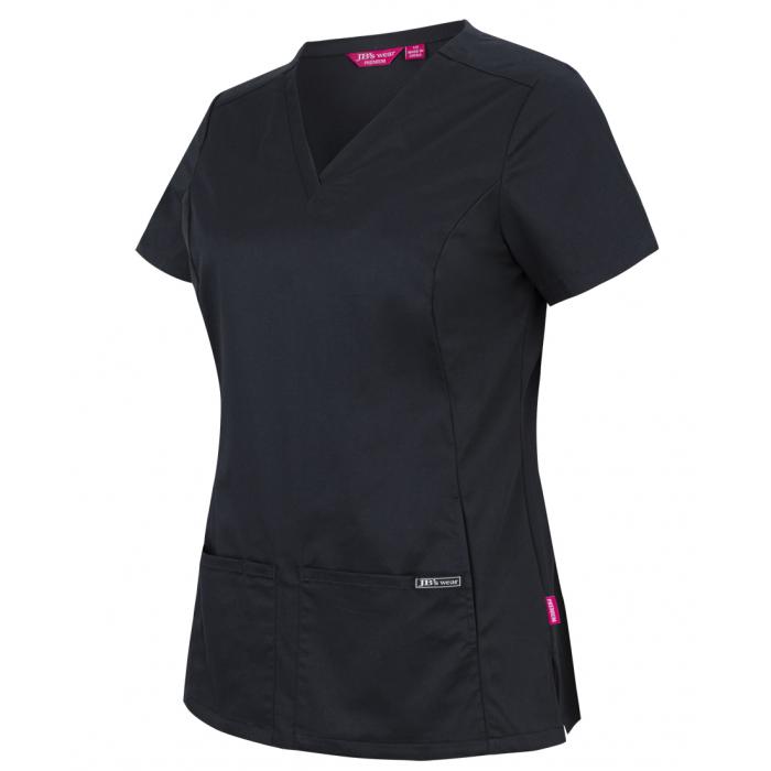Ladies Premium Stretch Panel Scrub Top