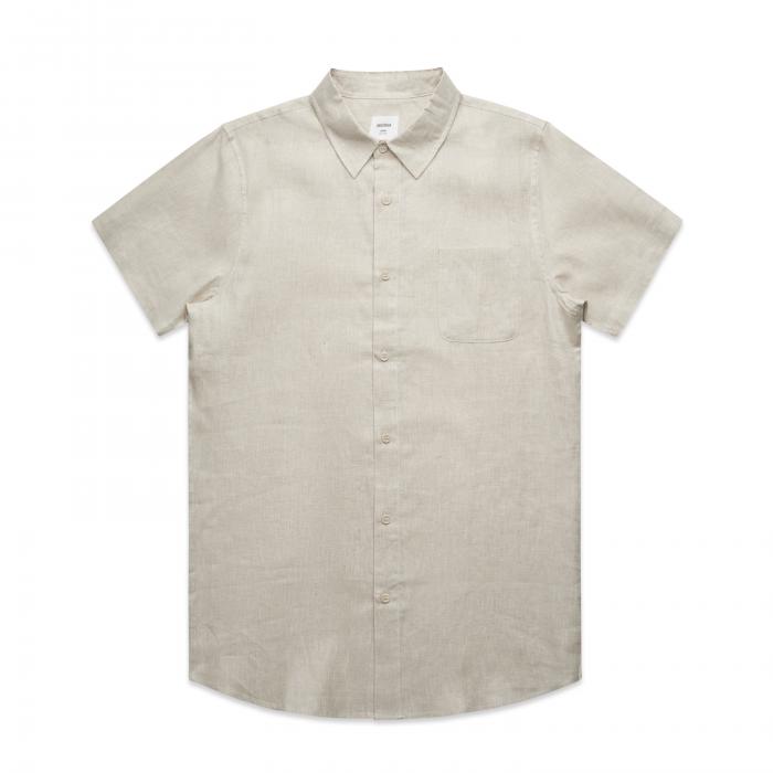 Mens Linen Short Sleeve Shirt