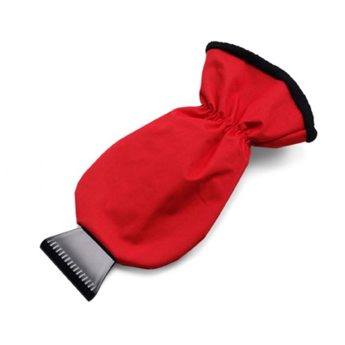 Ice Scraper In A Polyester Glove With Black Fleece Lining