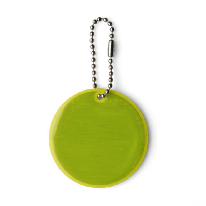 Round Reflective Plastic Key Holder