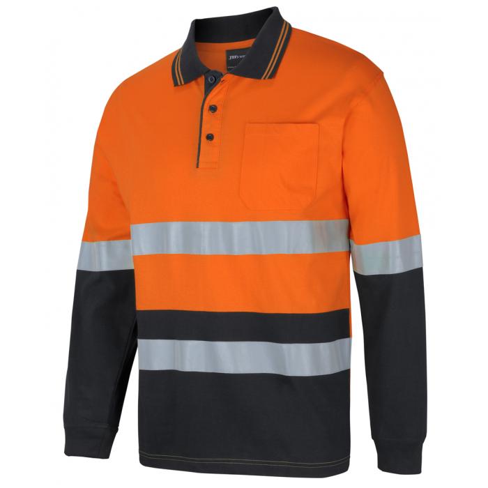 Hi Vis (D+N) Long Sleeve Cotton Polo
