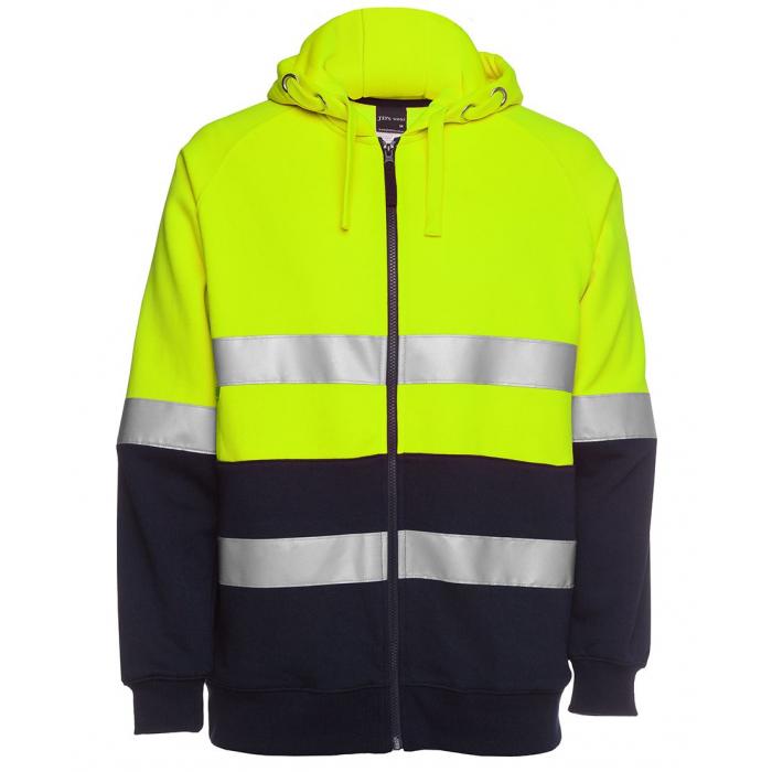 Hi Vis (D+N) FULL ZIP FLEECY HOODIE