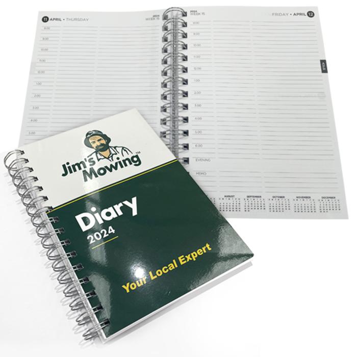 A5 Wiro Diary with printed cover (157 leaves) Day per page