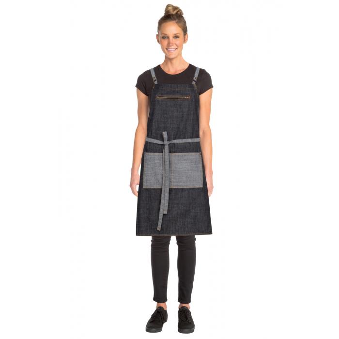 Manhattan Denim Cross Back Apron