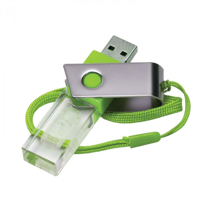 3D Crystal Swivel Flash Drive