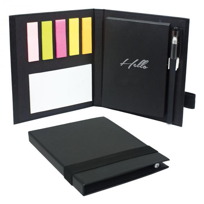 Deluxe Sticky Notebook - Black