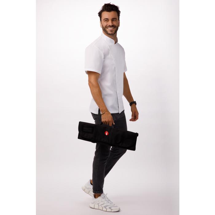 7 Pocket Black Knife Wrap Bag