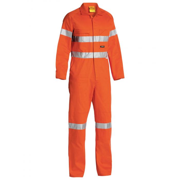 Taped Hi Vis Drill Coverall - Orange