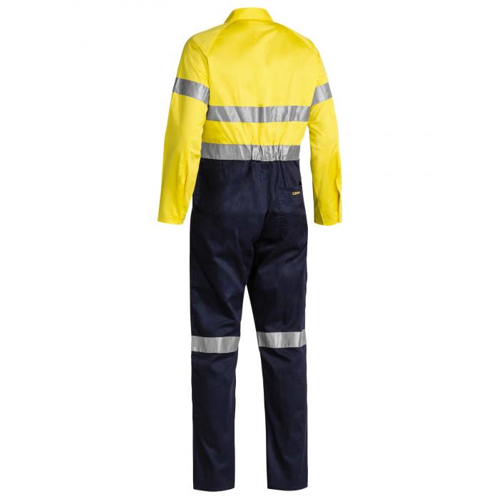 Taped Hi Vis Lightweight Coverall - Yellow/Navy
