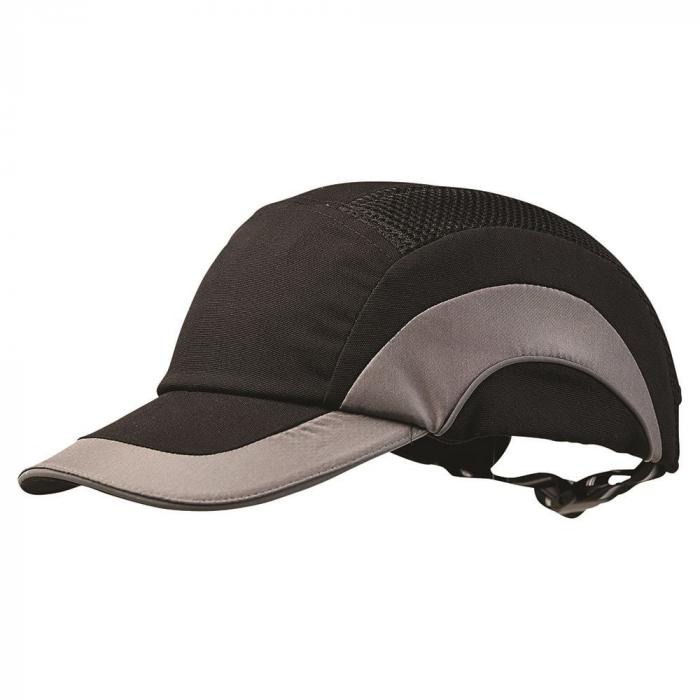 Bump Cap Standard Peak Black & Grey