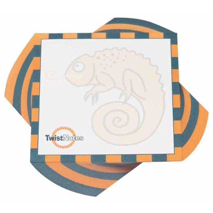100x100mm Twist Note - 1 Colour Print - 150 Leaf (Half Twist)