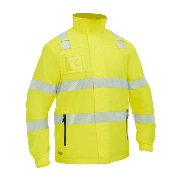Taped Hi Vis Heated Jacket with Hood