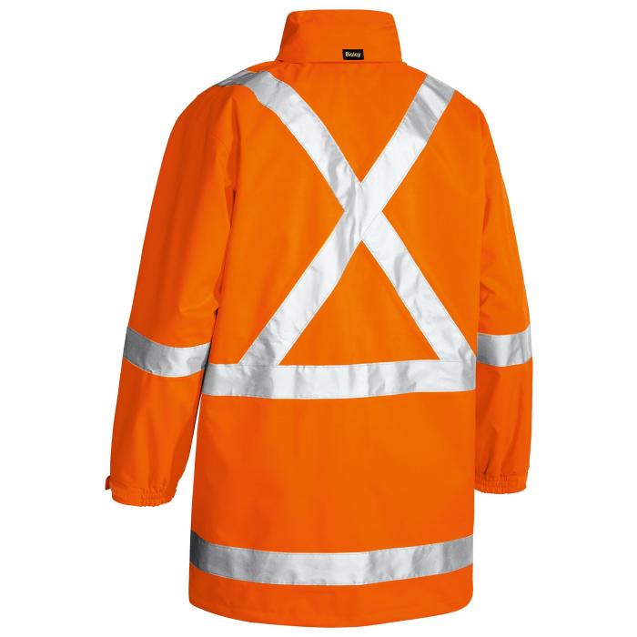 X Taped Hi Vis Rain Shell Jacket - Orange