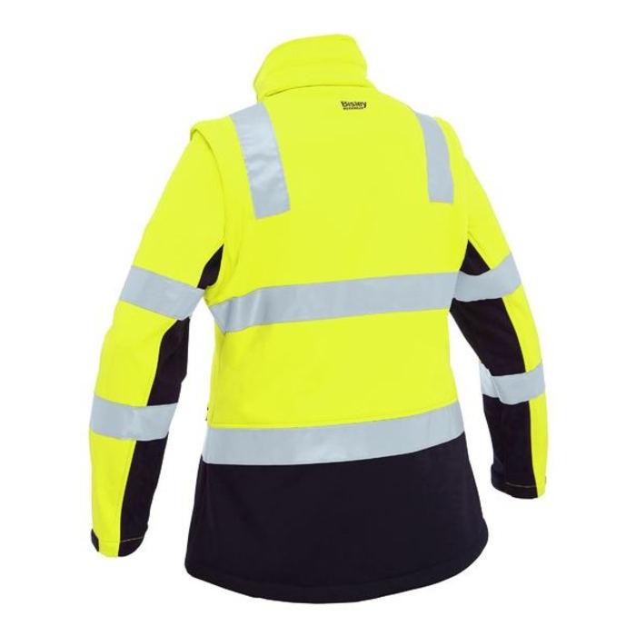 Womens Taped Two Tone Hi Vis 3 in 1 Soft Shell Jacket