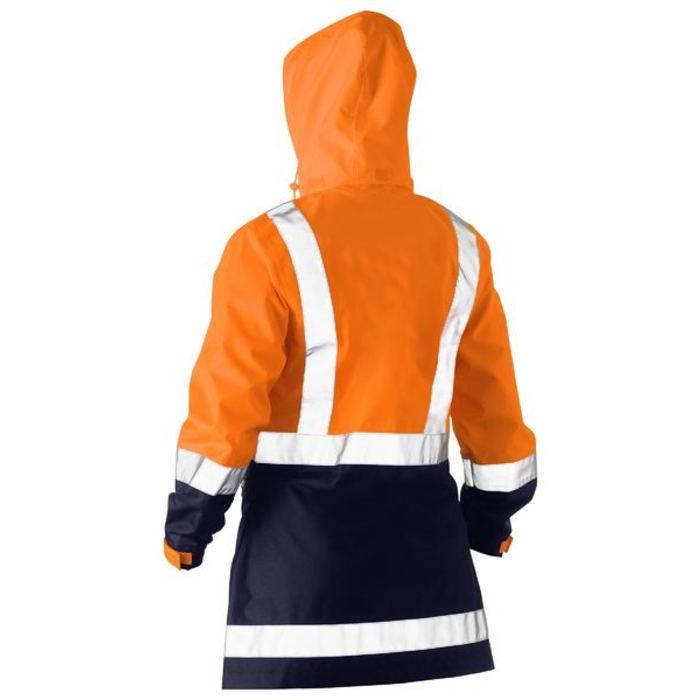 Womens Taped Hi Vis Recycled Rain Shell Jacket