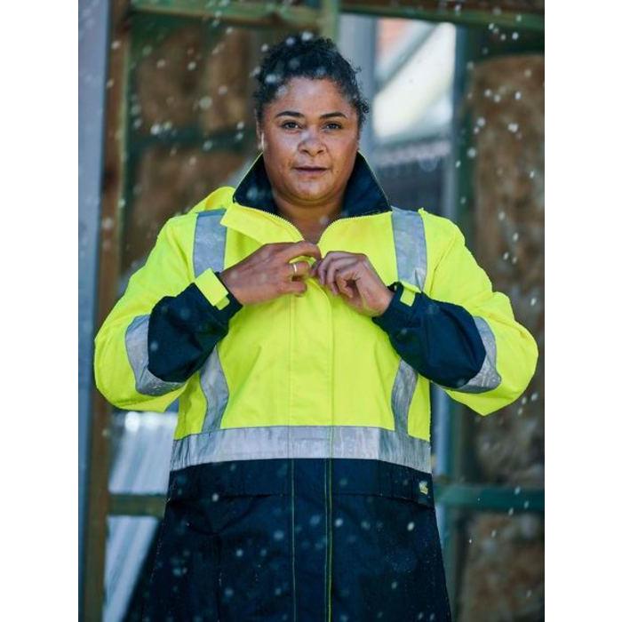 Womens H Taped Two Tone  Vis Rain Jacket