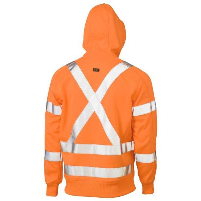 X Taped Hi Vis Zip Front Fleece Hoodie