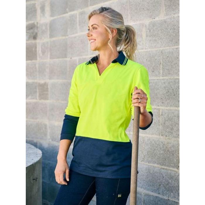 Womens Hi Vis V Neck Polo