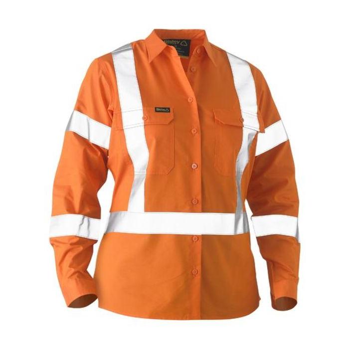 Recycle Womens X Taped Hi Vis Drill Shirt