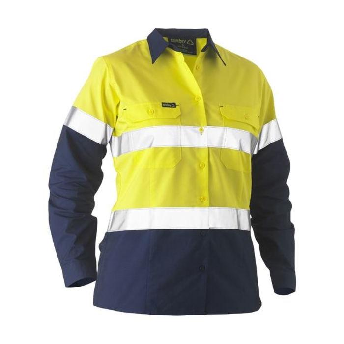 Recycle Womens Tape Two Tone Hi Vis Drill Shirt