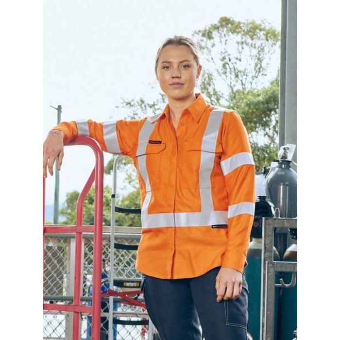 Apex 185 Womens X Taped Biomotion Hi Vis FR Ripstop Vented Shirt