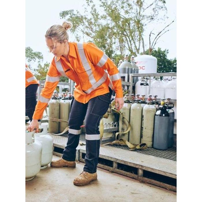 Apex 185 Womens X Taped Biomotion Hi Vis FR Ripstop Vented Shirt