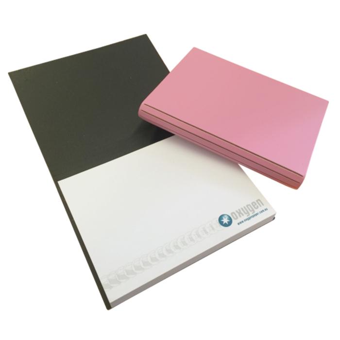 Recycled Leather Combination Unprinted Cover, 100x75mm 1 Col Pad