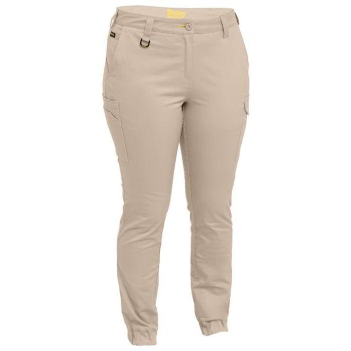 Womens Cotton Cargo Cuffed Pants