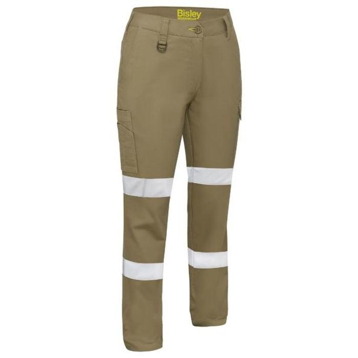 Womens Taped Stretch Cotton Drill Cargo Pants